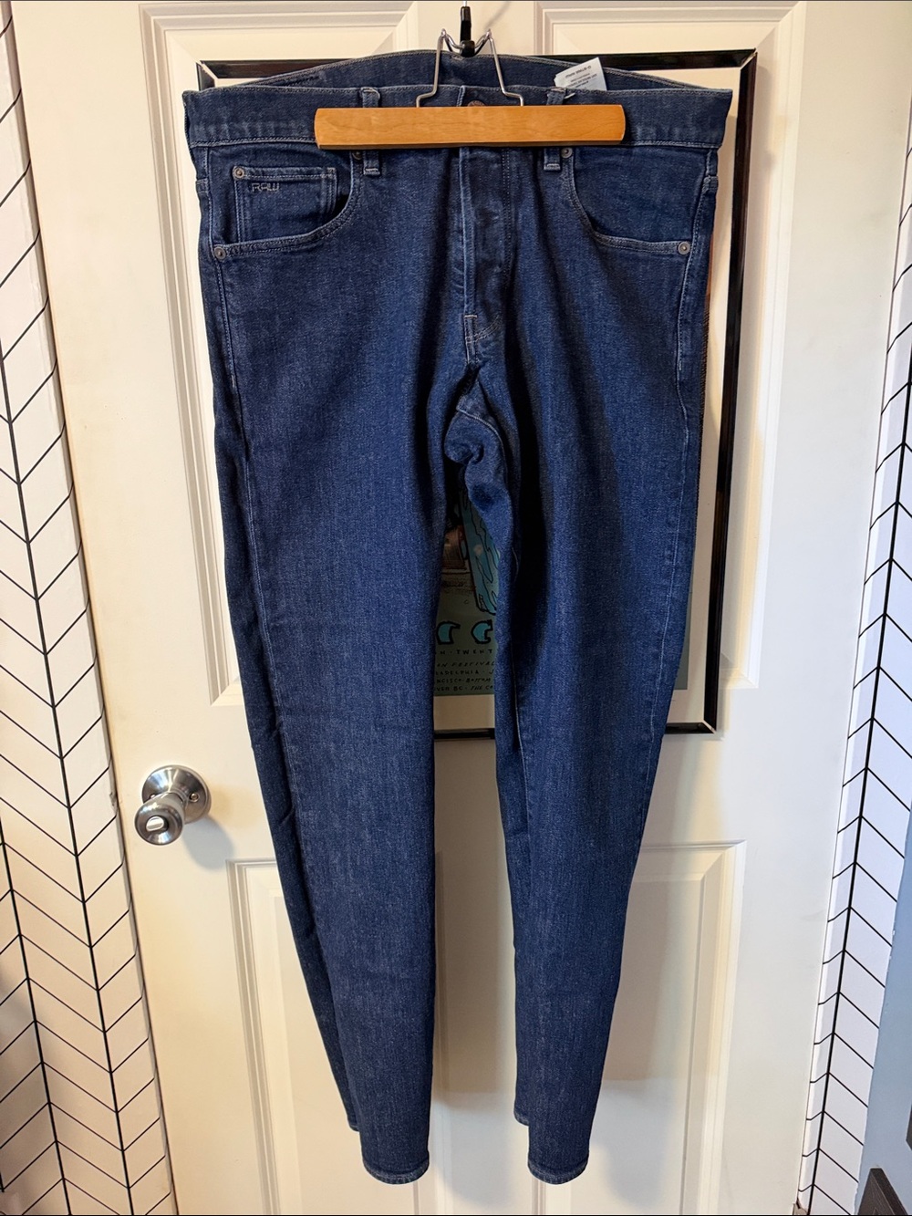 GStar Dark Blue Men's 3301 Tapered Jeans